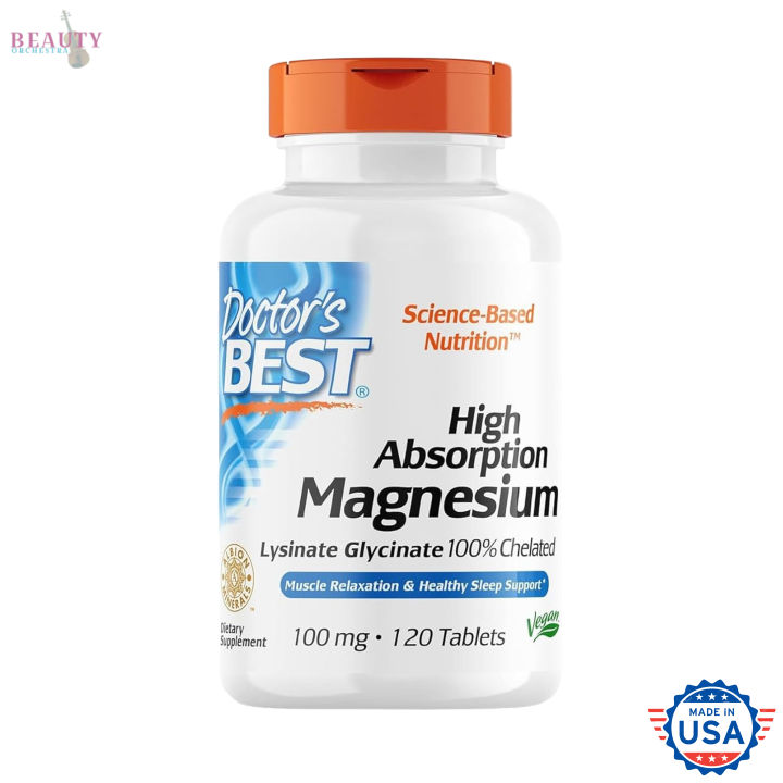 Doctor's Best High Absorption Magnesium Glycinate Lysinate - 120 counts