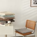 Japanese-style simple cotton and linen plain chair cushion fart cushion futon office mat winter surprise wind tatami mat. 
