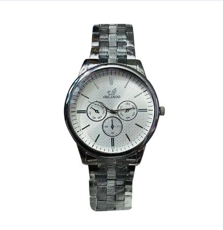 Silver Stainless Steel Watch For Men - Watch For Men - Watch - ঘড়ি by Z-Zone