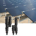 1 Pair T Type Branch Solar Panel Adapter 2 in 1 Parallel Connector Cable Splitter. 