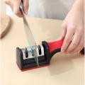 Knife Sharpener Handheld Multi-Function 3 Stage Type Non-Slip Base Kitchen Knife Accessories Gadgets With Quick Sharpening Tool. 