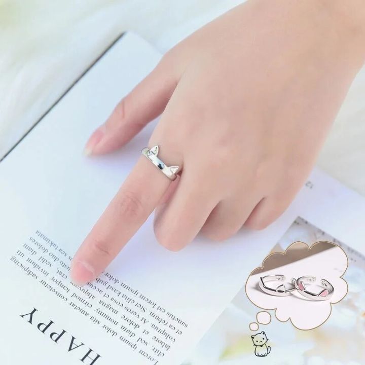 Trendy%20Cat%20Paw%20and%20Ear%20Ring%20for%20Girls,%20Minimalist%20Indie%20Pet%20Jewelry,%20Open%20Design%20Finger%20Ring%20-%20Image%203