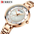 Curren - 9051 - Stainless Steel Watch- Rose - Wrist Fashion Watch For Women. 