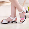Kids Sandal Girls Summer Shoes Children High Heels For Girl Kids Tassel Beading Princess Shoes 4 5 6 7 8 9 10 11 12 13 14 Years. 