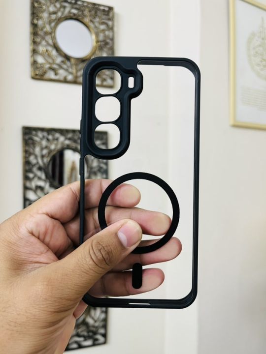 Infinix Hot 60 Pro Plus / Infinix Hot 50 Pro Plus Back Cover With Magsafe Wireless Magsafe Printed And Charger Desgin Premium Transparent Back Cover Phone Case Infinix Hot 60 Pro Plus Hot 50 Pro Plus