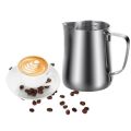 Milk Frothing Pitcher 350Ml (12Oz)Steaming Pitchers Stainless Steel Milk Coffee Cappuccino Latte Art Barista Steam Pitchers Milk Jug Cup with Decorating Pen. 