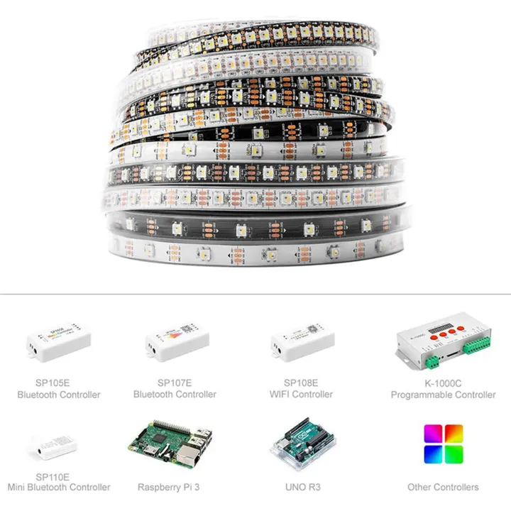 2X%20RGBW%20SK6812%20(WS2812B)%20RGB%20+%20Warm%20White%205M%2030%20LEDs/Pixel/M%20Individually%20Addressable%20Flexible%20LED%20Strip%20IP30%20DC5V%20-%20Image%204