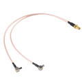 SMA Female to Y Type 2 X TS9 Male / CRC9 Male Pigtail Cable Gold.