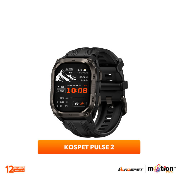 Kospet PULSE 2 1.96" AMOLED HD Display With IP69K + 5ATM Waterproof BT calling Smart Watch