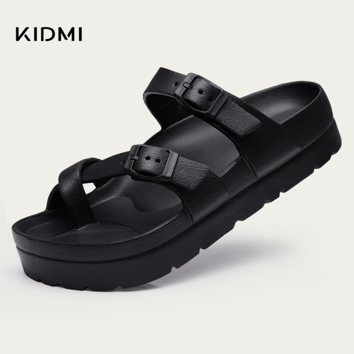 Kidmi Women's Platform Sandals Summer Slippers Fashion Non-slip Beach Sandals 2024 Summer Women Flip-flops Adjustable Buckle Superman