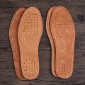 1 Pair Cowhide Insoles For Shoes Men Comfortable Deodorant Casual leather Insole Feet Quality Genuine Leather Flats Shoe Sole. 