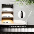LED Desk Lamp Swing Arm Desk Light with Clamp 3 Lighting 10 Brightness Table Lamp Eye-Caring Reading Desk Lamps for Home Office.