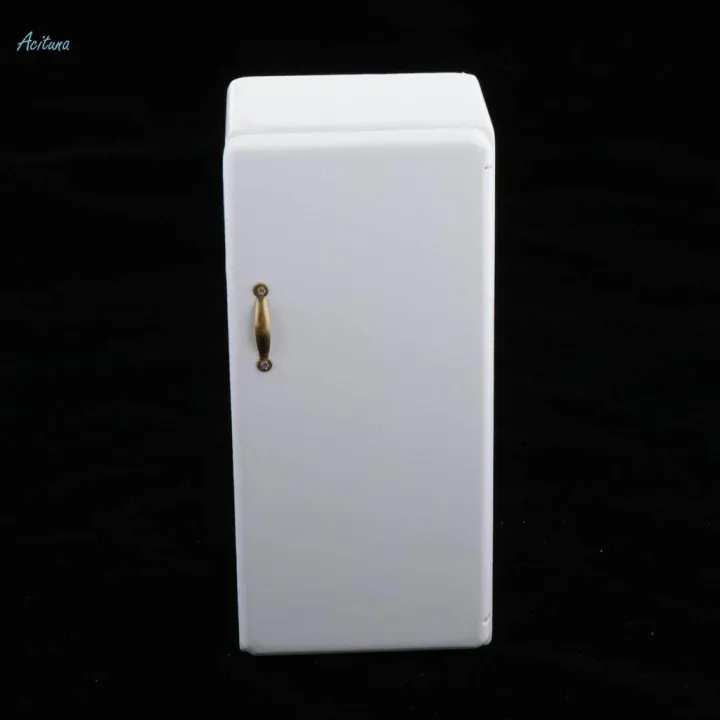 White%20Wood%20Refrigerator%20Fridge%20Freezer%20Dolls%20House%20Kitchen%20Decor%201/12%20Scale%20-%20Image%205
