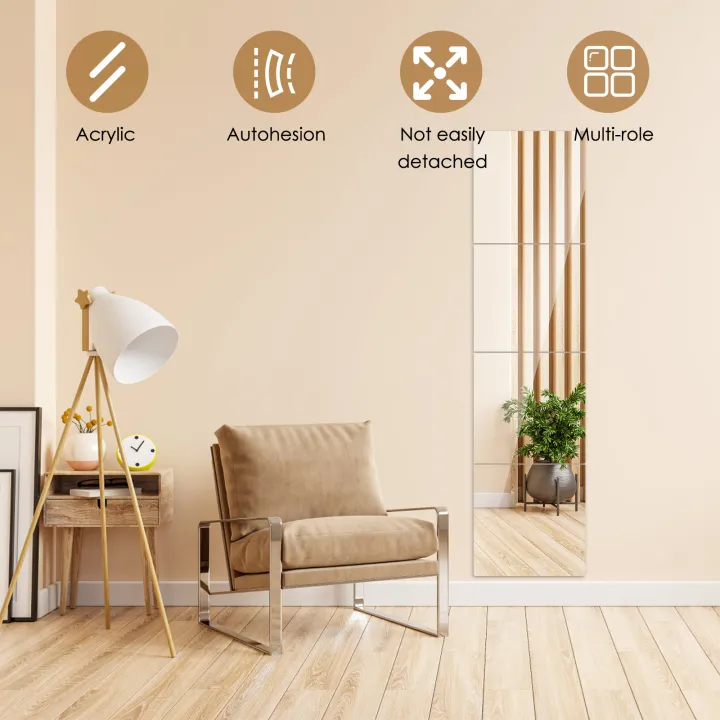 4/8Pcs%20Acrylic%20Mirrors%20Set%20Self%20Adhesive%20Mirror%20Tiles%202mm%20Thick%20Flexible%20Unbreakable%20Mirror%20Sticker%20Square%20Mirror%20Wall%20Stickers%20-%20Image%202