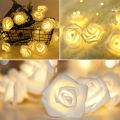 3M 20 LED Rose Flower Lights, USB Flower String Lights Rose Fairy Lights for Mother's Day Bedroom Wedding Room Decor Gift Indoor Decor. 