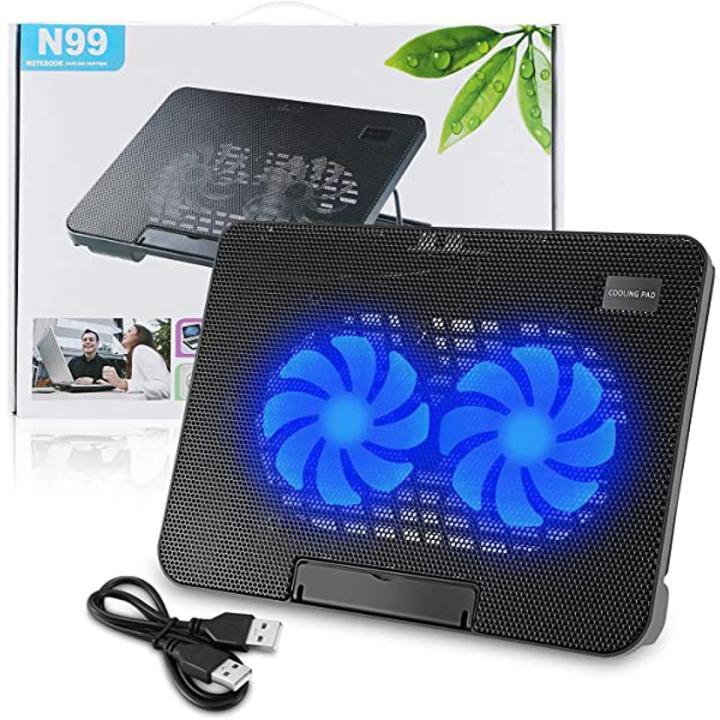 Laptop Cooling Pad N99 With 2 Dual Fan Stand