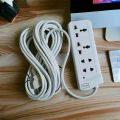 4 Socket Power Multiplug ML-017 โ 10/20 Feet Copper Cable, Fireproof Body, Power Switch & Indicator Light.