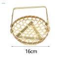 Woven Basket Multipurpose with Handle Bamboo Basket for Wedding Picnic Party M. 