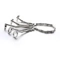 Punk Skeleton Hand Bone Five Finger Ring Bracelet Adjustable Halloween Bracelet. 