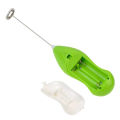 Stainless steel hand coffee mixer Drink frother with foamy coffee, milk, juice Runs on 2 AA size batteries. 