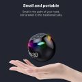 G90Q Wireless Portable Alarm Clock Wireless Speaker Rechargeable Ball Shape Portable Wireless Speaker with Clock for Bedroom Office. 