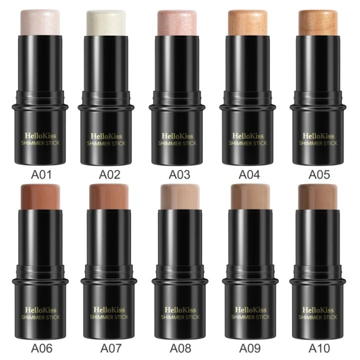 10%20Colors%20Face%20Highlighters%20Bronzers%20Stick%20Creamy%20Contour%20Nose%20Waterproof%20Glitter%20Maquiagem%20Lightweight%20V%20Line%20Shape%20Beauty%206g%20Abandon%20Abandon%20-%20Image%203