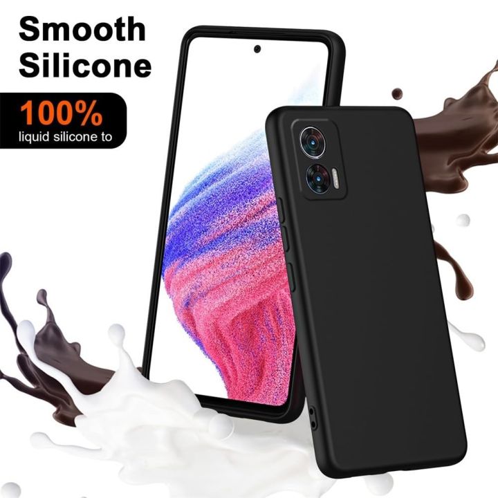 Motorola%20Moto%20G85,%20Slim%20Fit%20Silky%20And%20Soft%20Touch%20Finish%20Silicone%20Matte%20Finish%20TPU%20-%20Black%20(With%20Logo)%20-%20Image%205