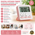 Kitchen Clock English 24-hour Electronic Timer Digital Reminder Alarm Clocks Cooking Countdown Timer LCD. 