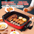 Premium Electric Multi-Cooker & Hot Pot Skillet | 5-Layer Non-Stick, Adjustable Temperature, Butterfly Heating Tube | Perfect for Frying, Boiling & Stewing (3-6 People) - 6 Liter capacity.
