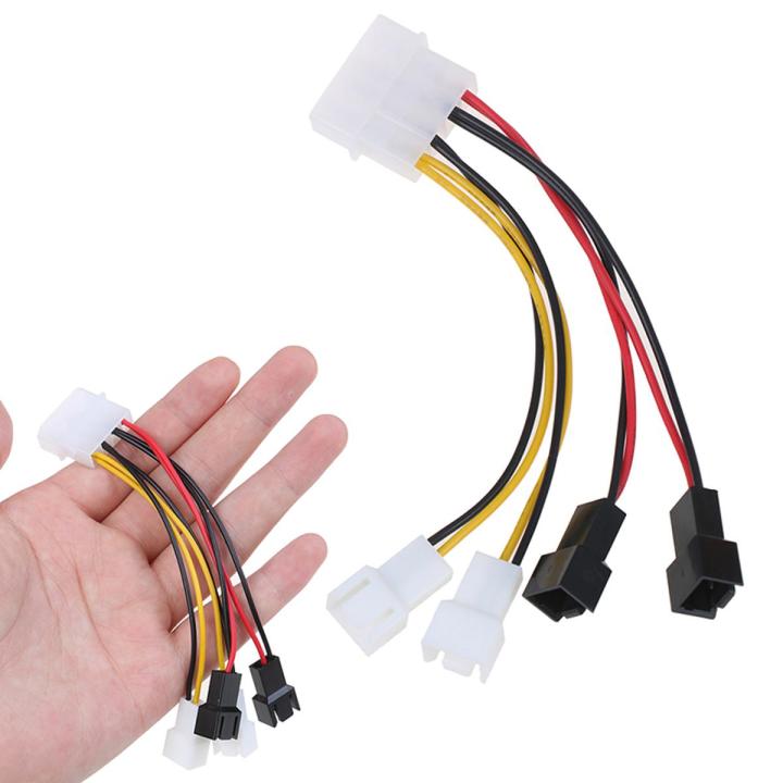 PC 4-Pin Molex/IDE to 3-Pin CPU/Chasis/Case Fan Power Cable Adapter Connector