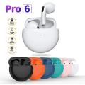 Pro 6 Wireless Bluetooth Headphones TWS Earphones Mini Heaset with Charging Case Earbuds for All Phone Huawei iPhone. 
