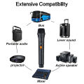 Heikuding Wireless Microphone Dynamic Microphone System for Karaoke Singing Dj Microphone Party Speaker. 