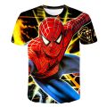 children t shirts fashion spider-man boys t shirt Marvel children t-shirt 2023 summer baby boys girls children 3D clothes kids. 