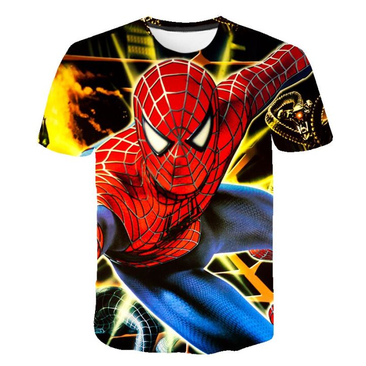 children%20t%20shirts%20fashion%20spider-man%20boys%20t%20shirt%20Marvel%20children%20t-shirt%202023%20summer%20baby%20boys%20girls%20children%203D%20clothes%20kids%20-%20Image%203
