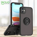 Lenuo Anti-fall Fashion Protective Phone Case For Apple iPhone 12 Mini Casing Multifunction Car Magnetic Shockproof With Ring Stand Back Cover. 