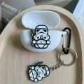 Diy Cartoon Silicone Earphone Case for Realme Buds T100 / T300 Headphone Dustproof Protector Sleeve Charging Box with Keychain. 