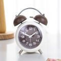 Strong Wake-up Alarm Clock Simple Student Children Mechanical Metal Bell Alarm Clock Mute Night Light Bedroom Desktop Clock. 