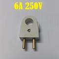 2Pcs- HOLE With Electrical Power Plug AC 250V 6A 2 Pin European Standard EU Male Plug Power Adapters Power Connector Cable Cord Male Plug Socket Plug Adapters Detachable Plug.