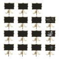 15 Pack Mini Chalkboards Place Cards with Easel Stand - Wood Rectangle Small Chalkboard Signs for Wedding, Birthday Parties, Table Numbers, Food Signs and Special Event Decoration. 