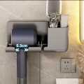 Wall Mounted Hair Dryer Holder Bathroom Shelves Shaver Hair Dryer Holder with Storage Box Toilet Organizers for Dyson Blower.