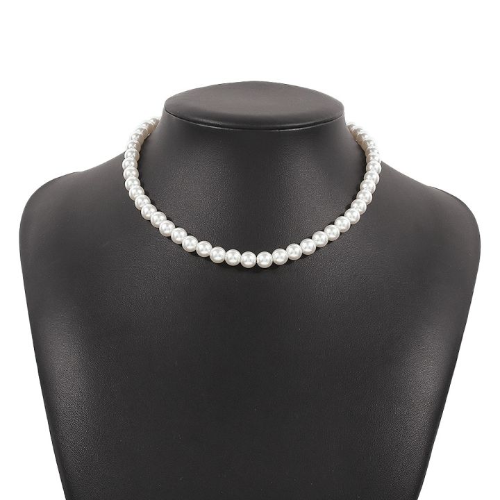 2023%20Trend%20Wedding%20Party%20Jewelry%20Big%20Pearl%20Choker%20Necklace%20For%20Women%20Elegant%20White%20Imitation%20Pearl%20Necklaces%20X0172%20-%20Image%203