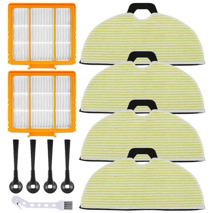 Replacement Mop Brush Filter Kit Replacement Accessories for RV2610WA RV2620WA RV2410WD AV2610WA AI Ultra 2-In-1 Robot Vacuum Part