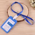 ID Card Holder Work Card Holders Waterproof Business Work Card ID Badge Lanyard Vertical Certificate Identity Case. 