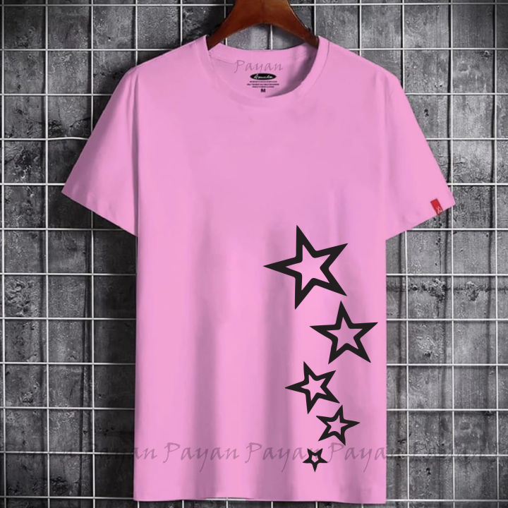Pink &White Fashionable Tops Ladies Short Sleeve Casual Girls Print New T-Shirt For Women - T Shirt For Women