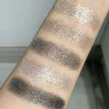 Ggmm Suke 9 Colors Eyeshadow Palette metallic white gray black eyeshadow palette with mirror.