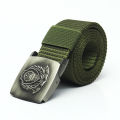 Canvas Hot Tactical Casual Metal Buckle Belts Men's Fashion Wild China Thicken Long Cloth Belts Male Knitted Waistband Ceintures Polyester.