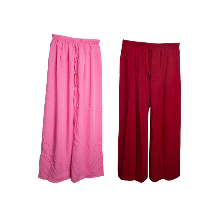 Plain%20Palazzo%20For%20Women%20China%20Linen%20Fabric%20multicolor%20-%201%20Piece%20-%20Image%204