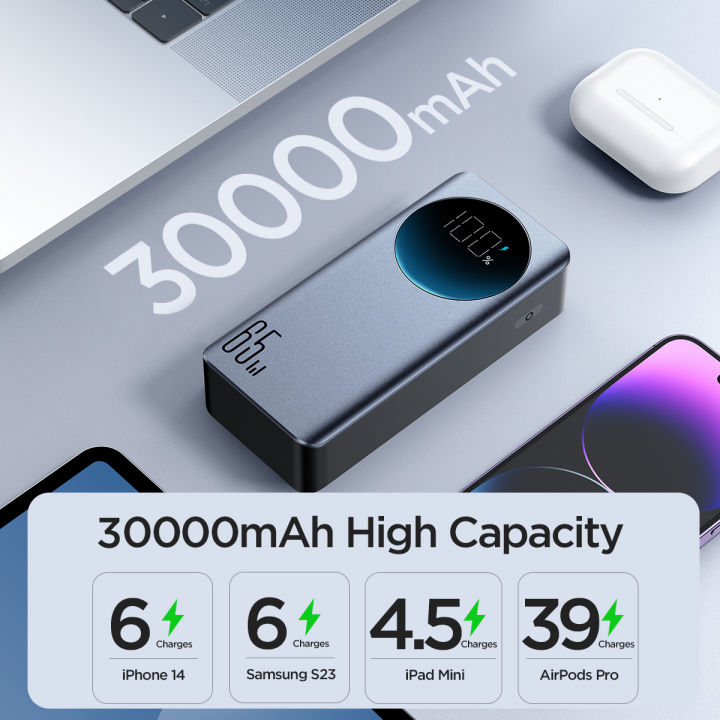 Joyroom%20JR-PBF05%2065W%20Digital%20Display%20Fast%20Charging%20Power%20Bank%2030000mAh%20-Black%20-%20Image%202