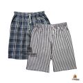 3 PCS Boys Cotton Half Pants For Home Use - Multicolor Combo Pack.