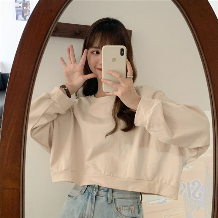 IELGY%20loose%20thin%20sweater%20women%20casual%20short%20wild%20round%20neck%20long%20sleeve%20T-shirt%20-%20Image%204